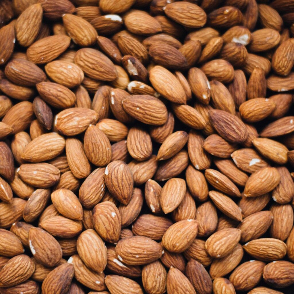 Close-up photo of almonds super food