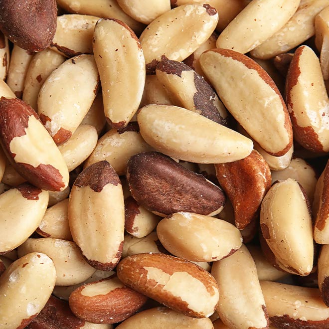 Close-up photo of brazil nuts